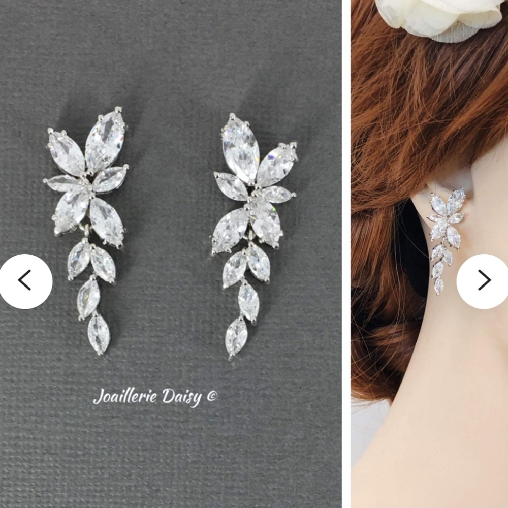 NWT Never Worn Bridal Crystal Earrings